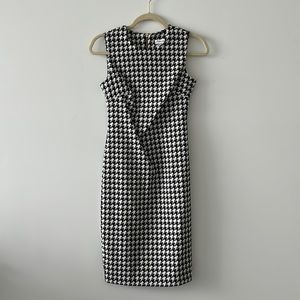 Fitted hounds tooth, Calvin Klein dress